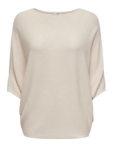 ONLY JdY Damen JDYNEW Behave BATSLEEVE KNT NOOS Pullover, Eggnog/Detail:Melange, M