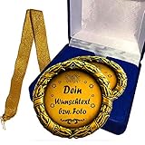 Larius Group Medaille Orden Beste Mama / Bester Papa der Welt BZW. Wunschtext Eltern Geschenk Geburtstag Weihnachten Muttertag (Ihr Wunschtext + Schachtel)