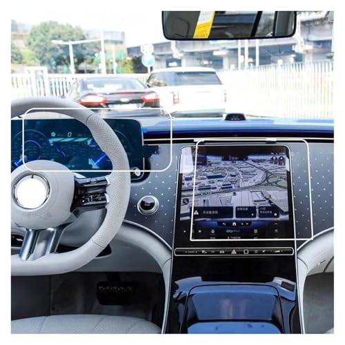 Navigations-Displayschutz Für Mercedes-Benz Für EQE 500 EQE 350 2023 Auto GPS-Navigation Und Instrument LCD Anti-Kratz Film Gehärtetem Glas Displayschutzfolie Navigation Schutzfolie