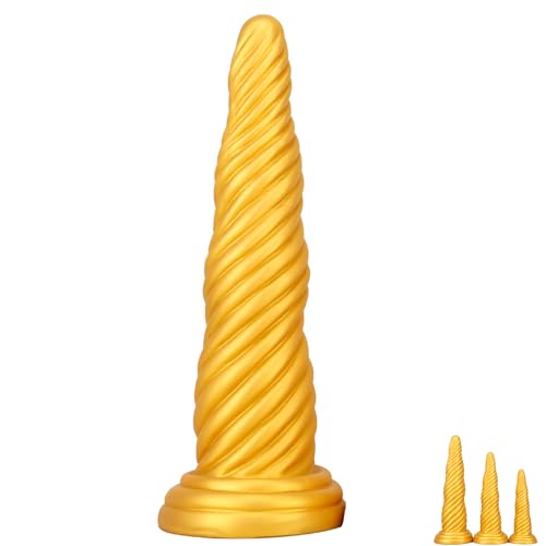 Analplug 3 Größen Buttplug Set Analsexspielzeug Silikon,Butt Plug Analplug für Frauen und Männer, Anal Plug für Anfänger und Fortgeschrittene Sex Spielzeug für Paare Plug Sexspielzeug Set (M,Gold)