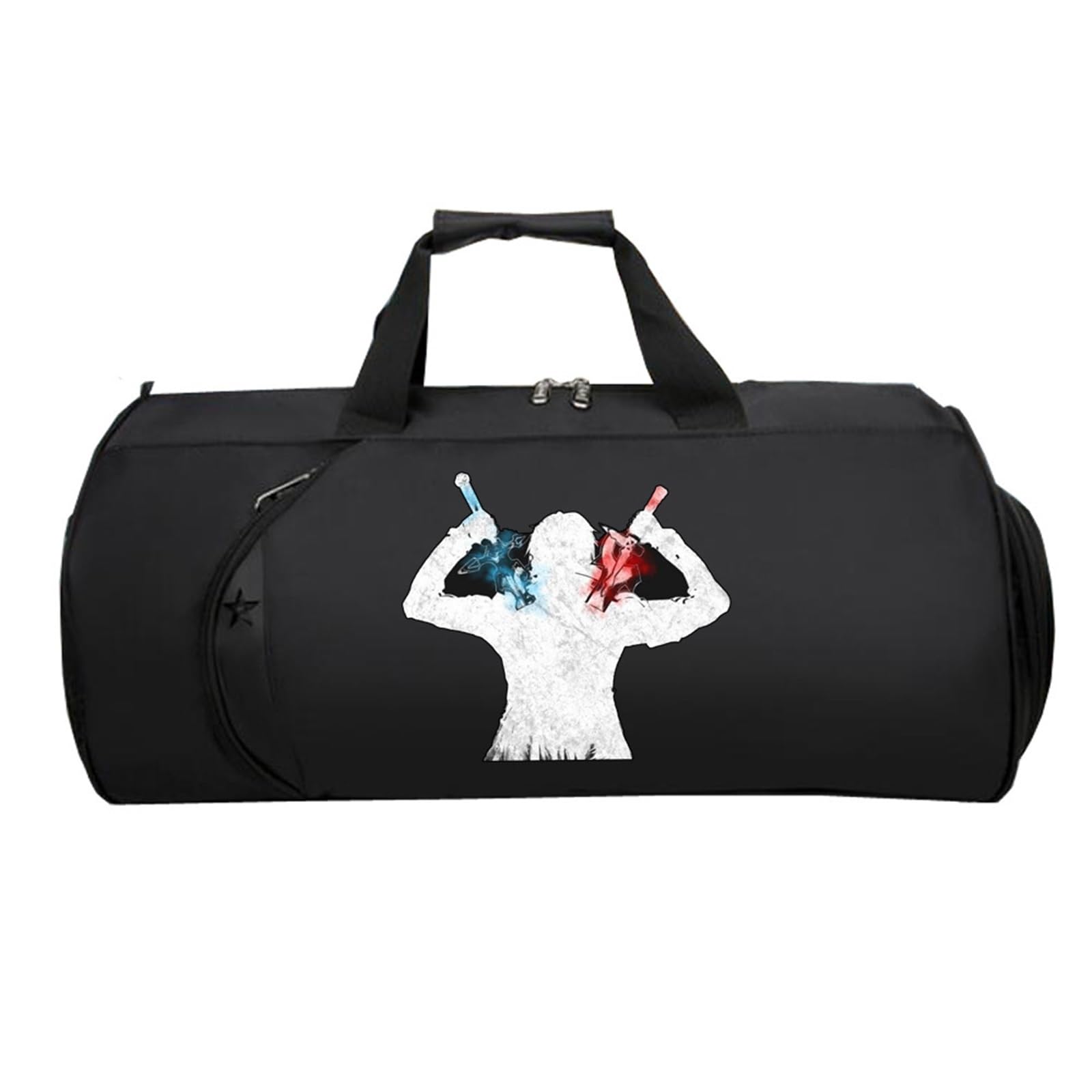 Swo-rd Art Onli-ne HandgepäCk Tasche, Faltbare Reisetasche HandgepäCk, Weekender HandgepäCk Koffer füR Herren Und Damen Flugzeug(Black 12)