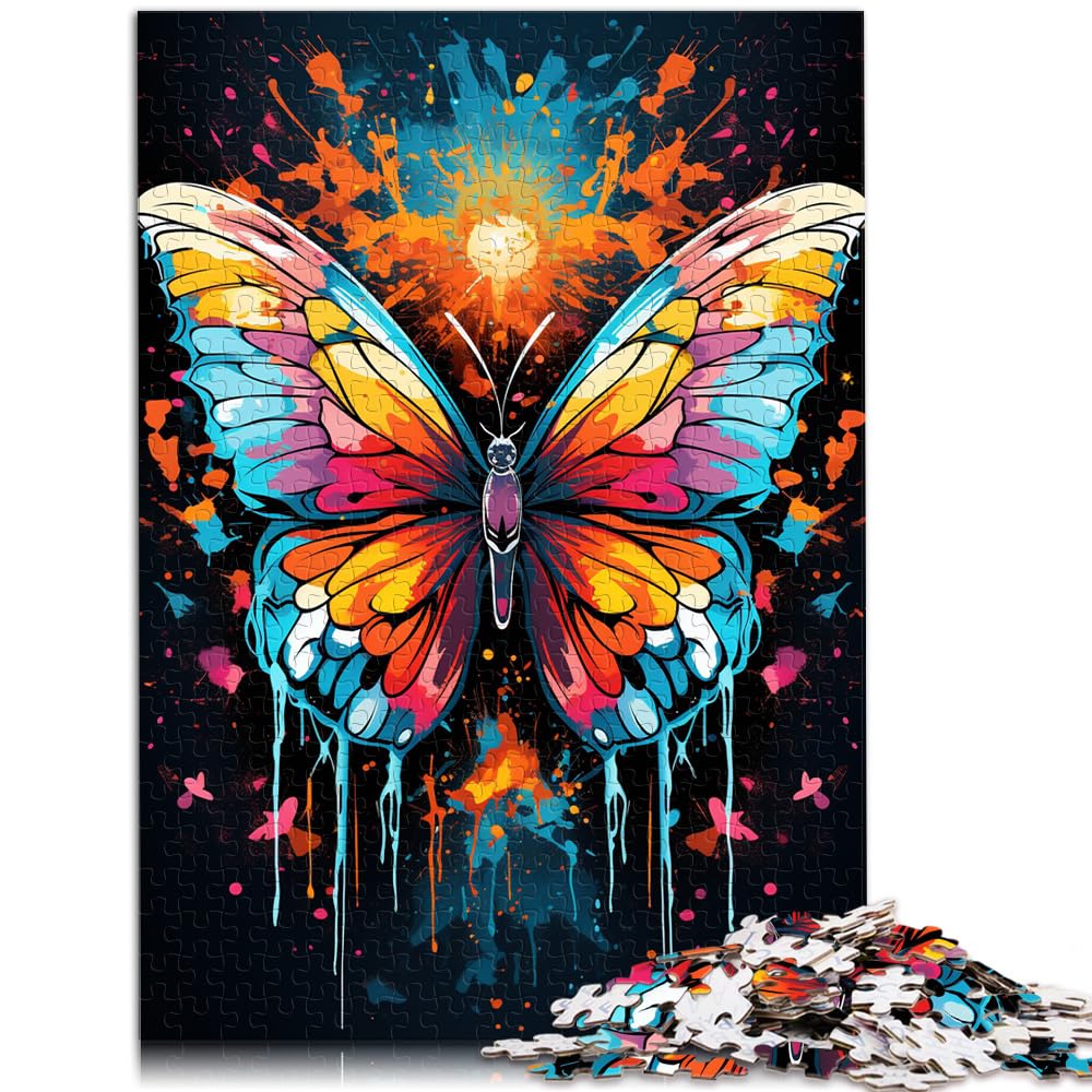 Puzzles für Fantasy-Kunst-Schmetterling, 1000 Puzzles für Erwachsene, 1000 Teile, Holzpuzzle, schwierige und schwere Puzzles für Frauen und Männer, 1000 Teile (50 x 75 cm)