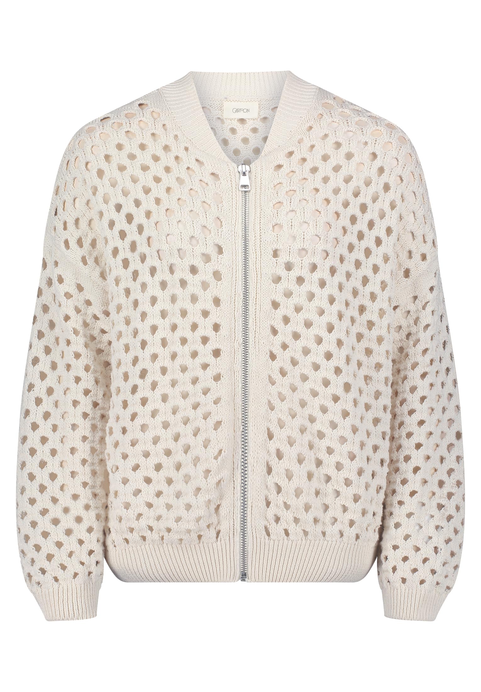 Cartoon Damen Blouson mit V-Ausschnitt Eggnog,40