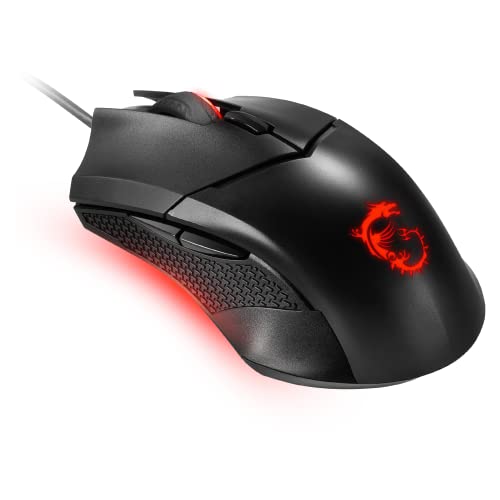 MSI Clutch GM08 Optische Gaming-Maus, 4200 DPI, kabelgebunden, mit roter LED