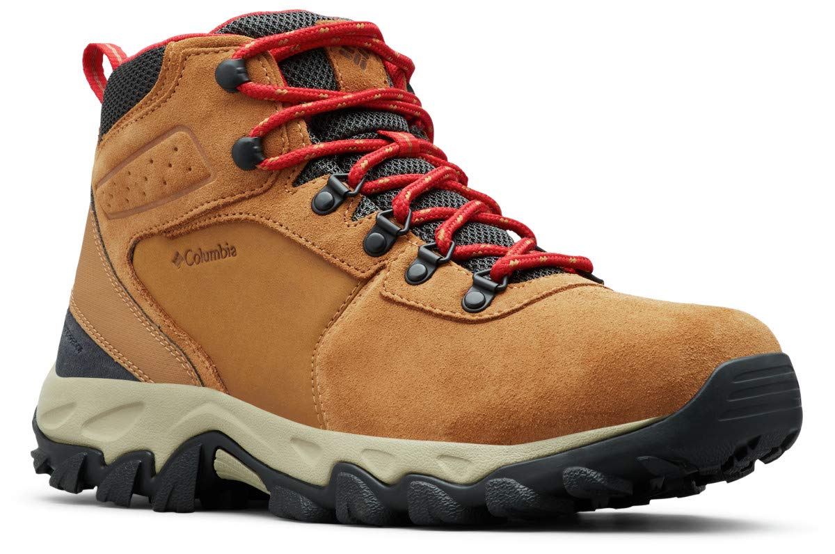 Columbia Newton Ridge Plus II Suede WP wasserdichte Wanderstiefel für Herren, Braun (Elk x Mountain Red), 40 EU