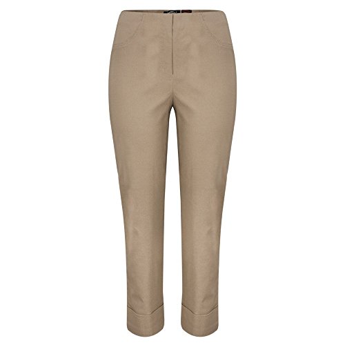 Bella von Robell Slim Fit 7/8 Schlupfhose Stretchhose Damen Hosen #Bella 09versch.Farben (44, Taupe(17))