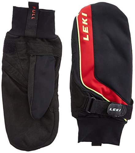 LEKI Handschuhe Shark Cruiser Mitten, Black-Red-Yellow, 7.5