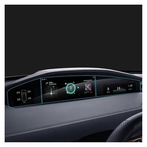 Für Changan Für Uni-k Für Unik 2024 Gehärtetes Glas Navigationsfolie GPS Displayschutzfolie Armaturenbrett Innenraum Autoaufkleber Zubehör Navigation Schutzfolie Navigations-Displayschutz(Instrument F