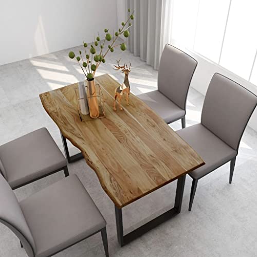 Sufrk Esstisch Esszimmertisch Dining Table Essen Tisch Esszimmertische 140×70×76 cm Akazie-Massivholz - 286474