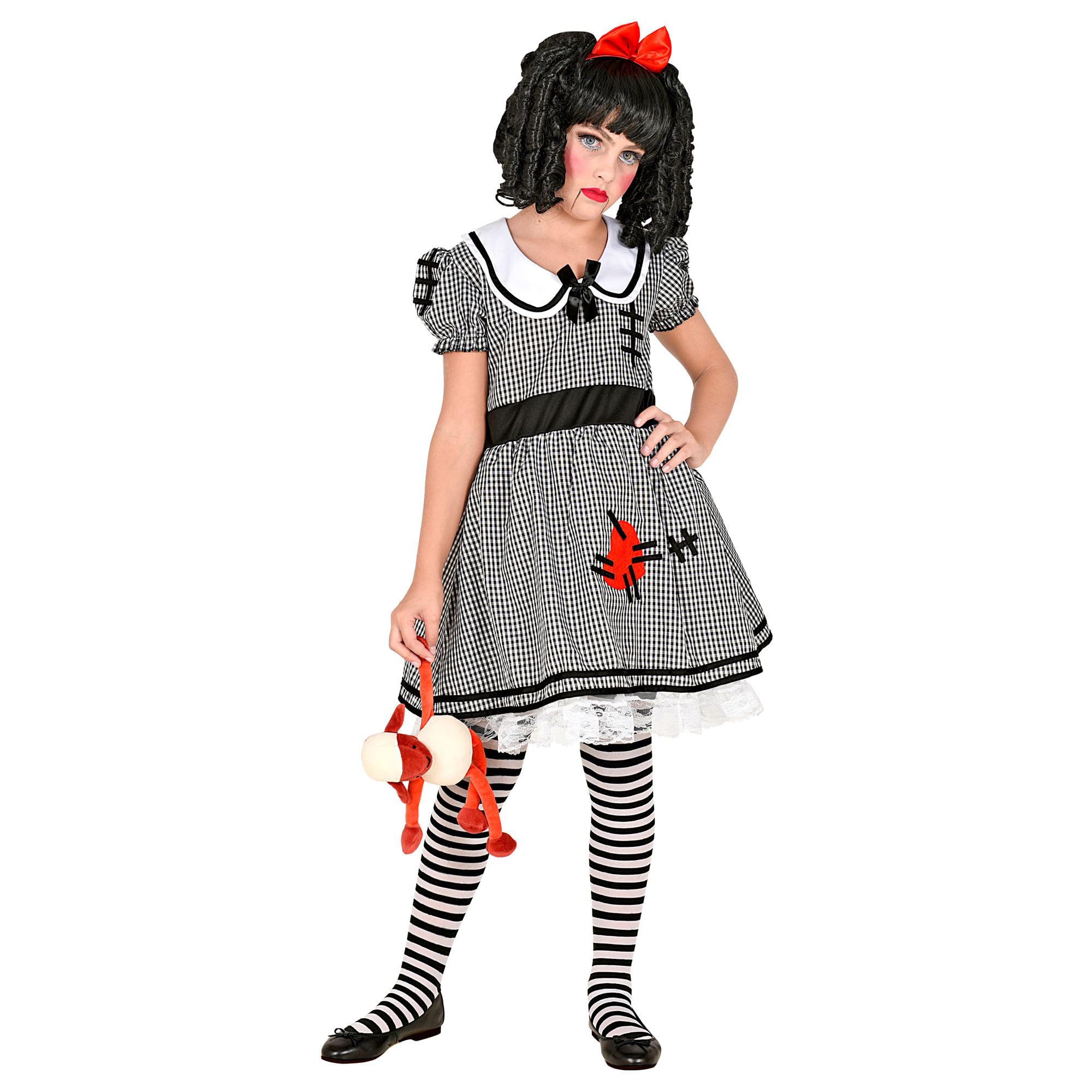 W WIDMANN MILANO Party Fashion - Kinderkostüm Horror Puppe, Kleid, Gothic, Dark Girl, Psycho, Grusel, Halloween