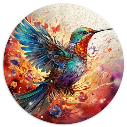 Puzzle, Psychedelischer Kolibri, Puzzles für Erwachsene, 1000 Puzzle-Spielzeuge, 26,5 x 26,5 Zoll, lustige Puzzles, anspruchsvolles Spielspielzeug