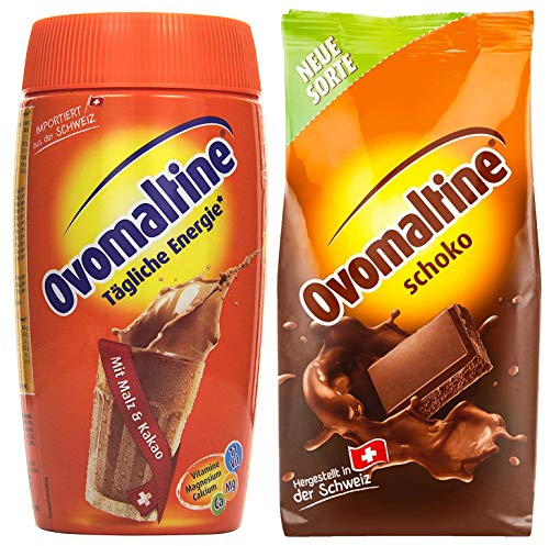 Probierpaket Ovomaltine Getränkepulver 2er Pack, 450 g Schokopulver, 500 g Dose Cassic Pulver