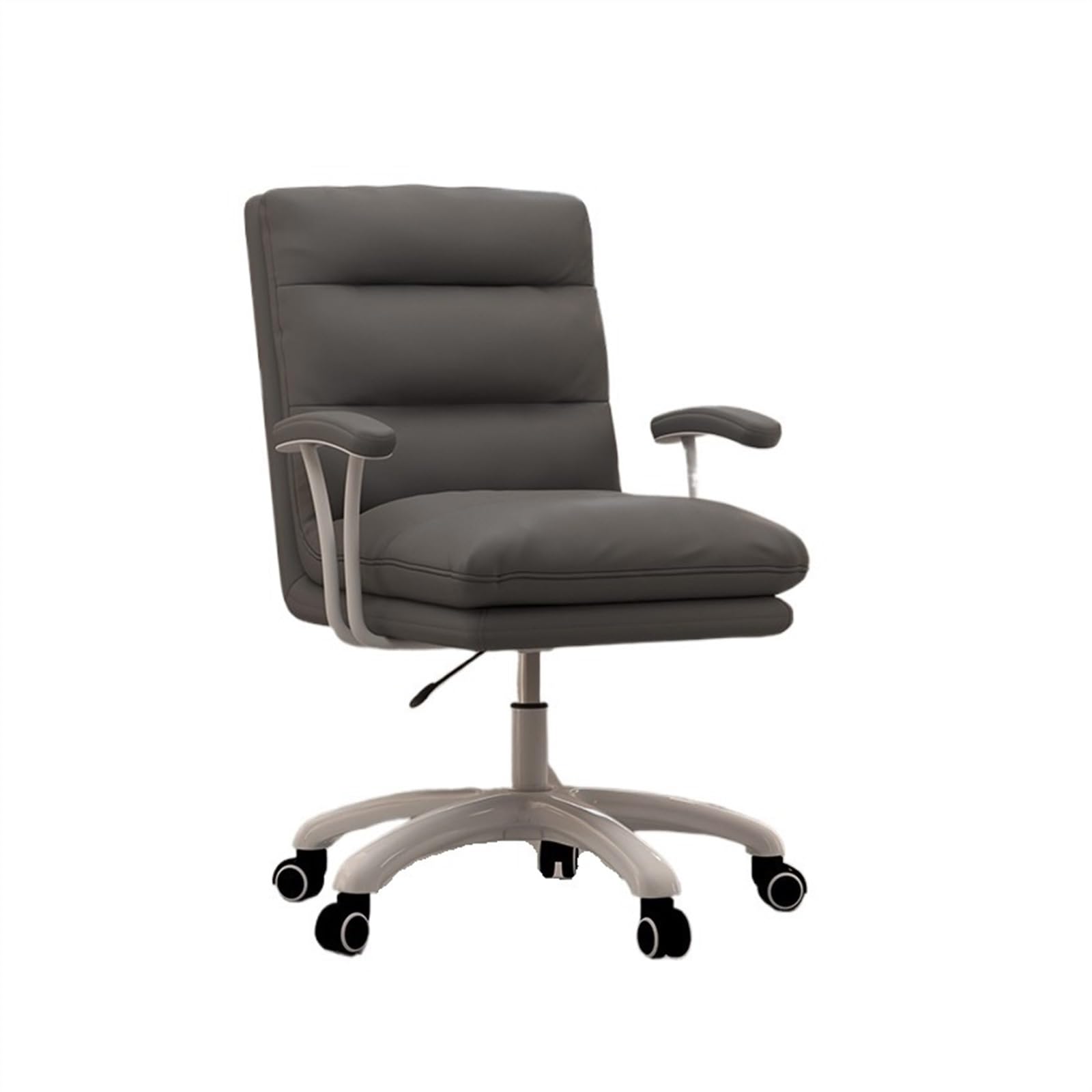 Zhaoj24-05 Bürostuhl Ergonomischer Home-Office-Stuhl, PU-Leder, Drehstuhl for platzsparenden ergonomischen Stuhl, moderner, mittelhoher Drehstuhl for Kosmetik Schreibtischstuhl