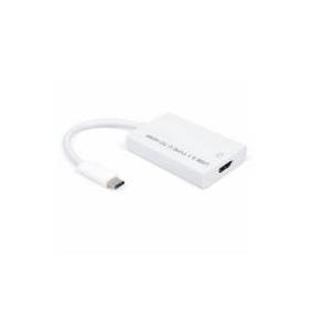 M-CAB 7001313 0.15 m USB C Adapter HDMI weiß-Video-Kabel-Adapter Video-Kabel (0,15 m, USB C, HDMI, männlich, weiblich, männlich/weiblich)