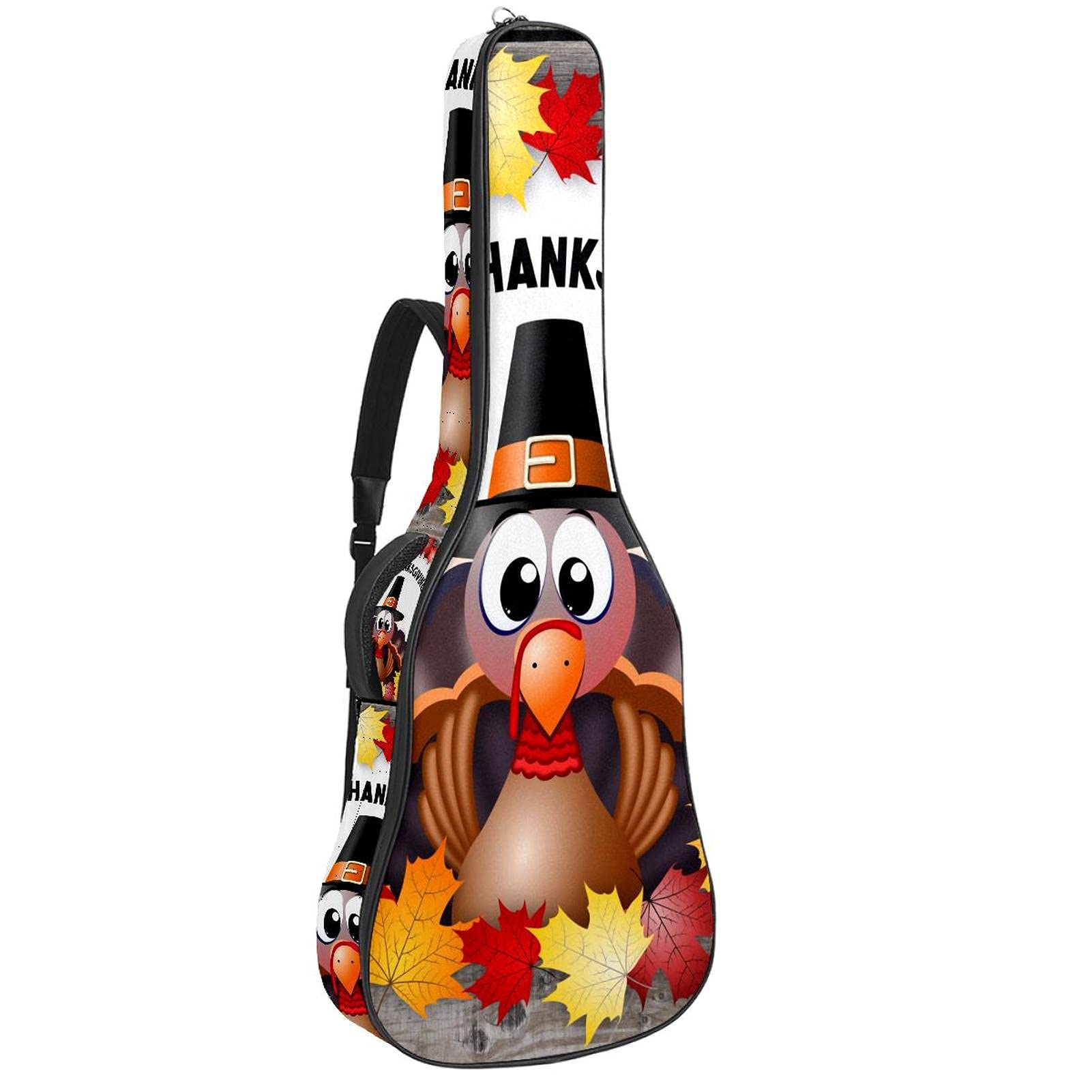 Gitarrentasche Schutz- und Transporttasche für akustische und klassische Gitarren wasserfest und gepolstert FROHES THANKSGIVING 108.9x42.9x11.9 cm