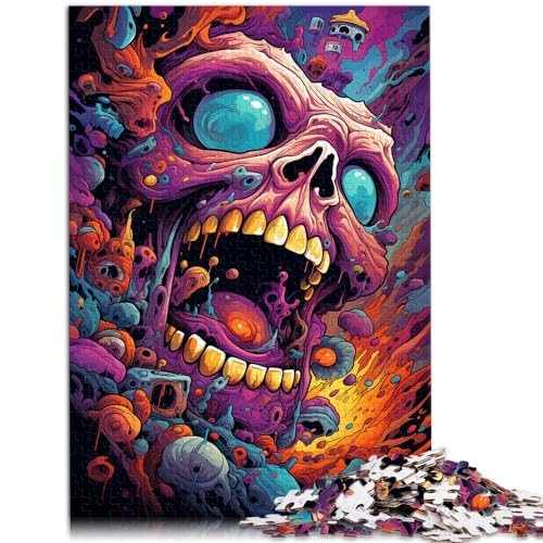 Puzzlespiel Psychedelisches böses Monster-Puzzle 1000 Teile für Erwachsene Holzpuzzle Stressabbau Schwierige Herausforderung 1000 Teile (50 x 75 cm)