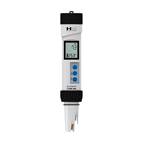 PH / EC / TDS/ ºC Messgerät wasserdicht HM Digital (COM-300)