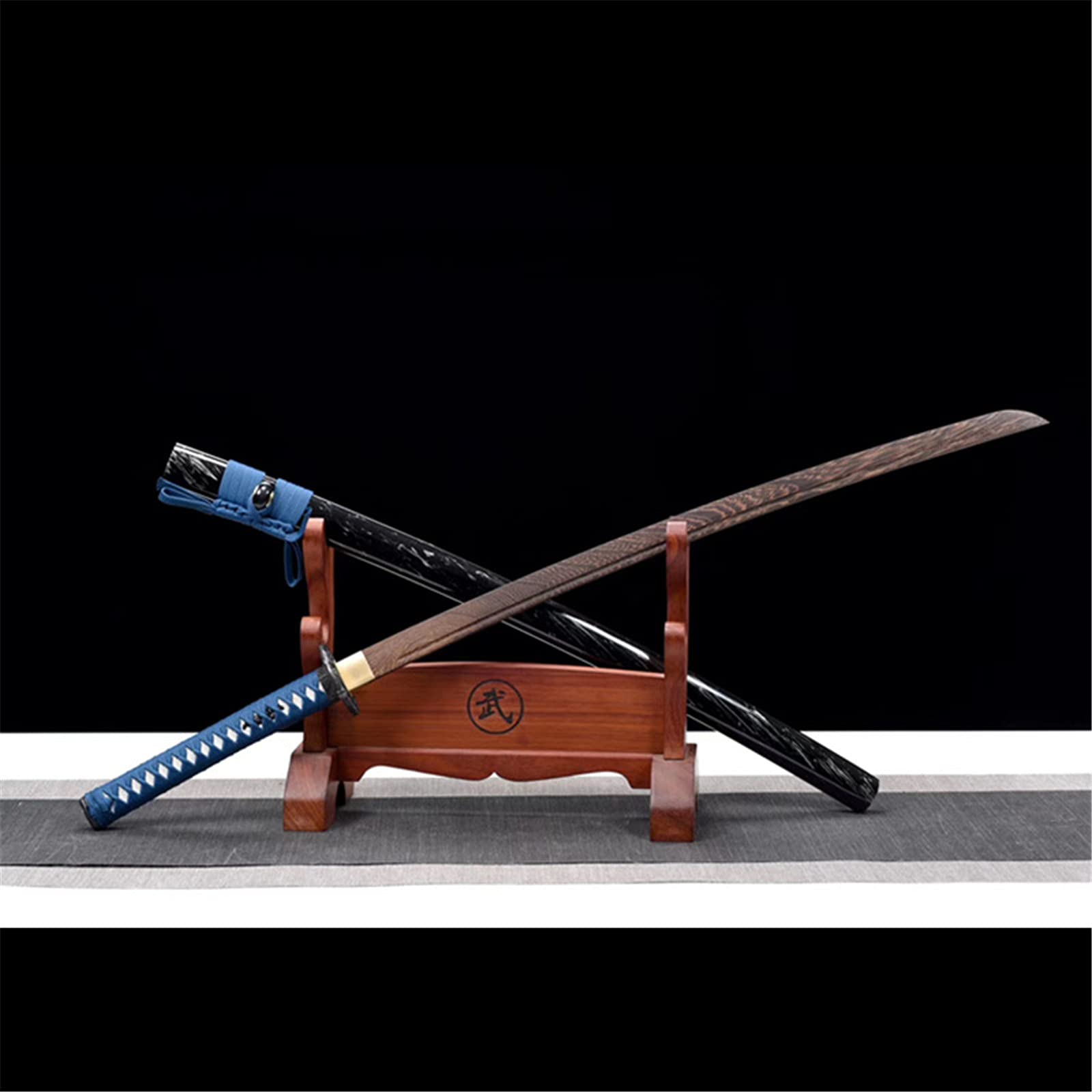 103cm Palisander Samurai Schwert mit Scheide, Holz Katana, handgefertigtes Bokken für Kendo Training, Home Display, Cosplay, Collect-A Style