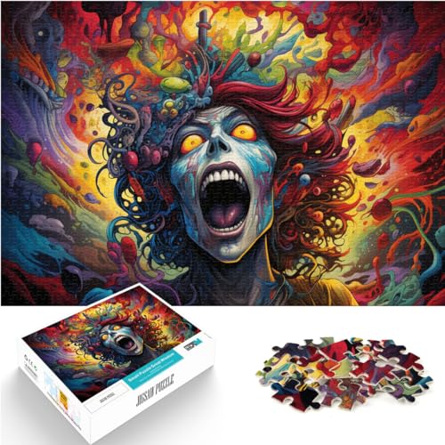 Puzzles, Geschenke, Spielzeug, Fantasie, farbenfrohe Kunst, schwierige, anspruchsvolle Puzzles, 1000-teiliges Weihnachtswunschliste mit Weihnachtsmann, 1000 Teile (50 x 75 cm)