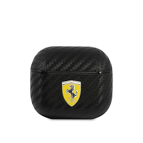 Ferrari FESA3CABK Hülle für AirPods 3 Mehrfarbig On Track PU Carbon, FEA3SILRE