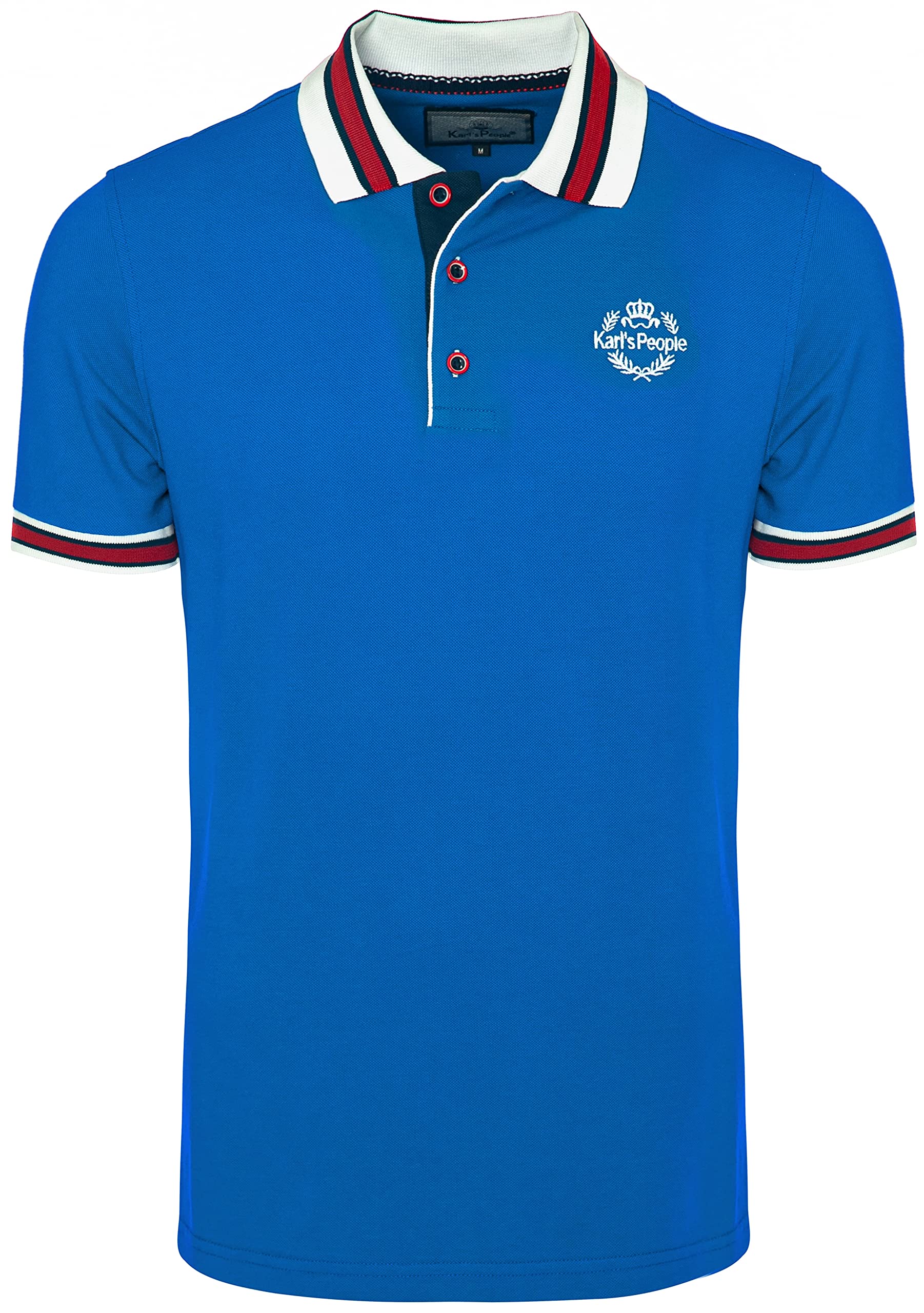 Karl´s People Kurzarm Poloshirt für Herren 100% Baumwolle by CARISMA • Herren Polo Shirt mit Stickerei • Angenehmes Regular Fit Shirt für Büro und Freizeit K-129 3XL, Sachs