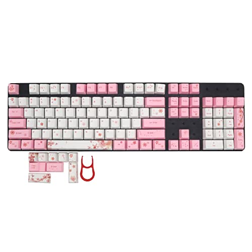 113Keys Set Profile Tastenkappen PBT Dye Sublimation Tastenkappen für 61/87/104/108 MX Switch Blossom Profile Pbt Tastenkappen