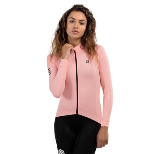 SIROKO - Langarm Thermo-Radtrikots für Damen M4 Danseuse - S - Schweinchenrosa