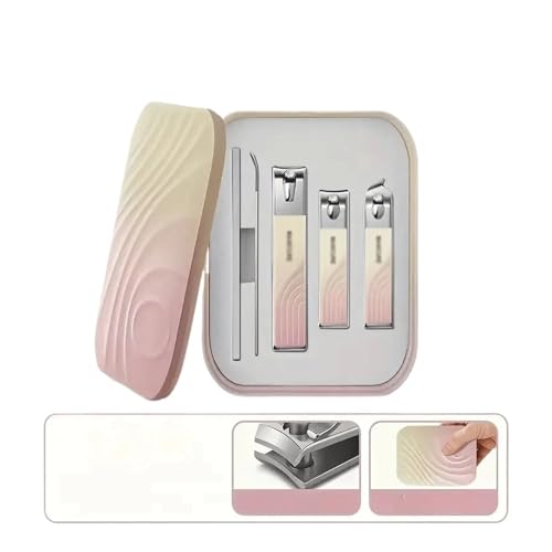 Maniküre/Pediküre Set Praktisches Nagelknipser-Set for zu Hause, Nagelschere, Pediküre-Werkzeug aus Edelstahl, hochwertiger Nagelknipser Nagelpflege-Werkzeuge(Pink)