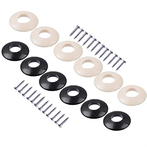 ALFAAL 6 Sets Akustik Geöffnetes Gitarren -Tuning -Tuner -Maschinenköpfe Plastikfleisch Und Befestigungsschrauben (Color : 6 x Balck)