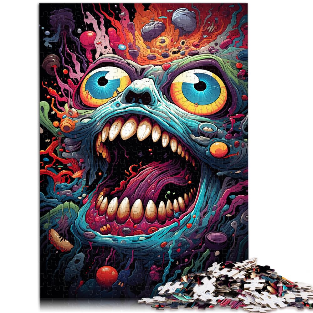 Puzzle-Spiele Buntes Monster Puzzles für Erwachsene 1000-teiliges Holzpuzzle Familienspiel zum Stressabbau Schwieriges Herausforderungspuzzle 1000 Teile (50 x 75 cm)