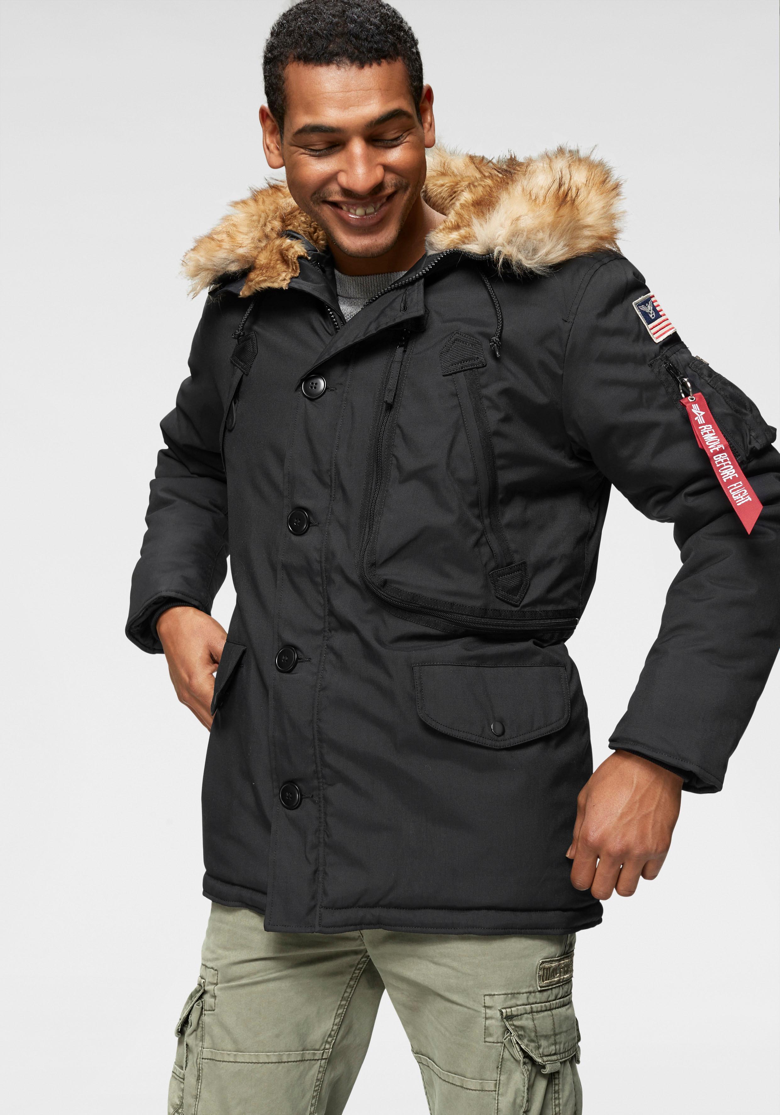 Alpha Industries Parka "POLAR JACKET", mit Kapuze