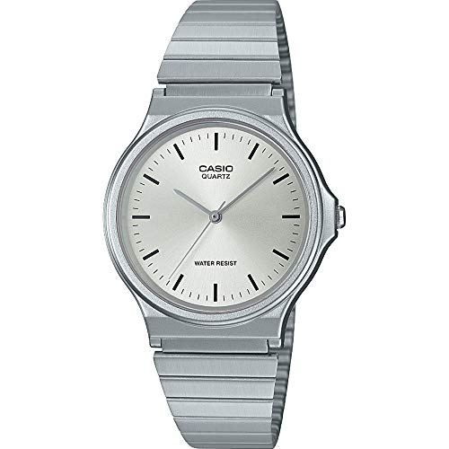 CASIO Unisex ErwachseneArmbanduhr Analog Quarz Edelstahl MQ-24D-7EEF