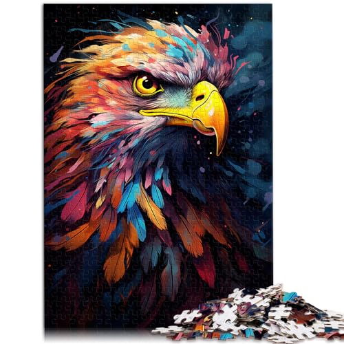 Puzzles Geschenke Spielzeug Malerei Farbe Adler Puzzles 1000 Teile Holzpuzzle Spielzeug Puzzles Lernspiele Stressabbau Puzzles 1000 Stück (50x75cm)