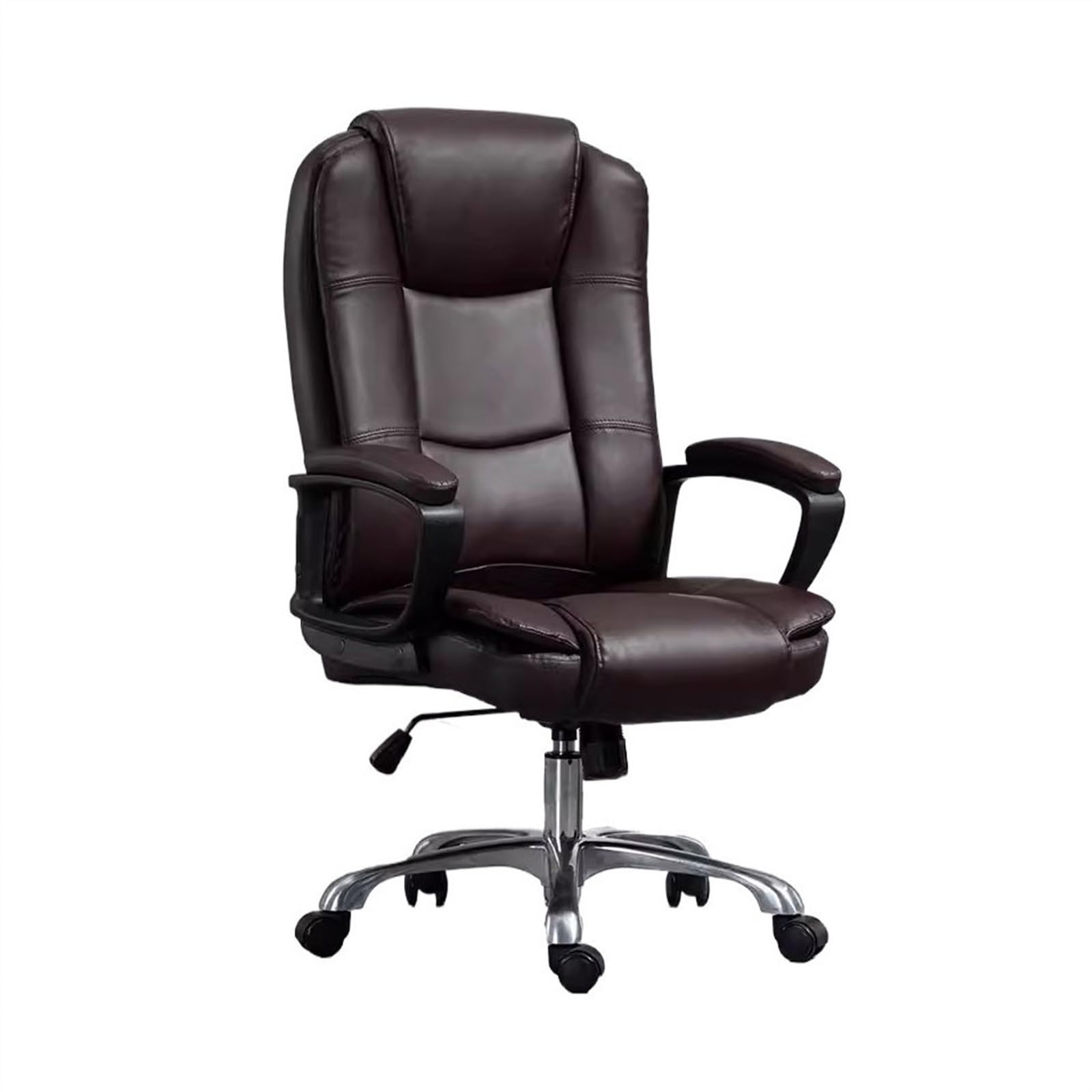 Zhaoj24-05 Bürostuhl Ergonomischer Business-Bürostuhl, Heimcomputerstuhl, hohe Rückenlehne, Lerndrehstuhl, ergonomischer Personalstuhl Schreibtischstuhl(Dark brown)