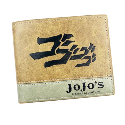 RYNDEX Jo-Jo's Bizar-re Adventu-re Anime Geldbeutel, Schmale Bi-Fold Kleines Portemonnaie, Kunstleder Kreditkartenetui Scheckkartenetui, für Teenager und Junge Mädchen(Color:Multicolor 16)