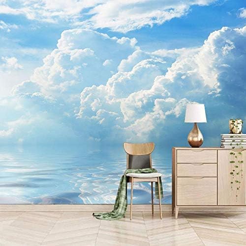 XLMING Blauer Himmel Weiße Wolke Dekoration 3D Tapeten Home Esszimmer Sofa Schlafzimmer Wohnzimmer TV Hintergrund-400cm×280cm