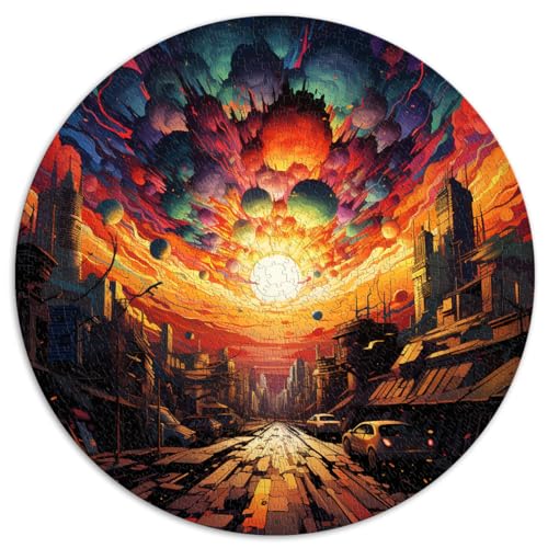 Puzzle „Urban Sunset“ für Erwachsene, 1000 Teile, Puzzle-Geschenke, 26,5 x 26,5 Zoll, Spielspielzeug, ganze Familie