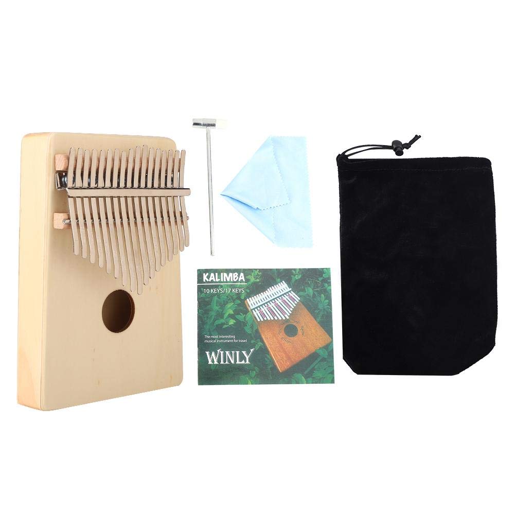 Daumen Finger Klavier, Kiefernholz Kalimba 17 Tasten Daumen Finger Klavier Musikinstrument Zubehör-Set Hand Aufs Klavier