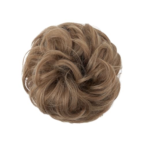 Haarteil Haargummi Unordentlicher synthetischer Haarknoten for den täglichen Gebrauch, Chignon-Scrunchies, gefälschtes Haarband, Zopf, elastisches Haarteil, Schwanz for Frauen H9 Haarverlängerung(12-2