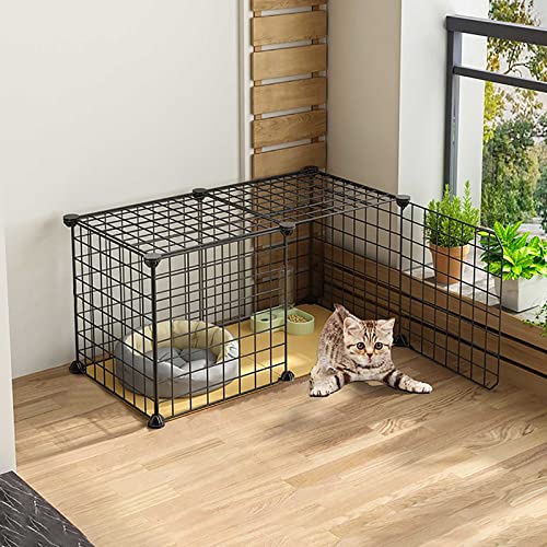 Katzenkäfig DIY Katzengehege Innen-Katzenhütte 1-2-3-stöckiger Katzenkäfig Großer Katzenkäfig Katzenkiste mit Katzentoilette - für Katzen, Hasen, Chinchillas - Katzenlaufstall Ideal für 1-3 Katzen