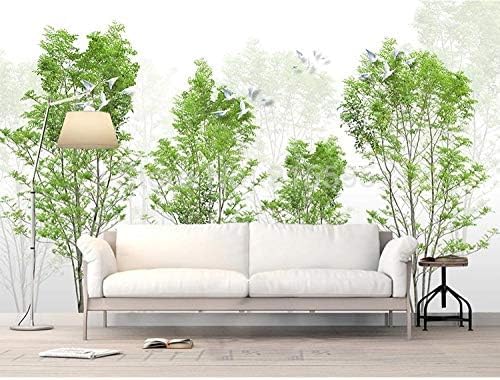 XLMING Grüner Baum Wald Kreativ 3D Tapeten Home Esszimmer Sofa Schlafzimmer Wohnzimmer TV Hintergrund-150cm×105cm