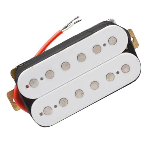 1pc Weiß 6 String E-gitarre Humbucker Pickup Flat Top Pole-pieces Gitarre Teile Single-Coil-Tonabnehmer (Color : Neck)