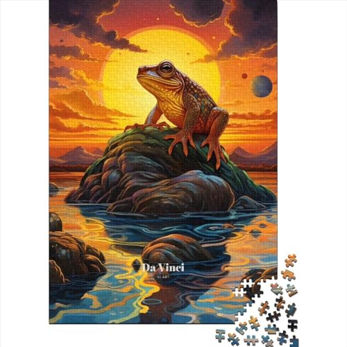 Puzzle mit Tierfröschen, Puzzle für Erwachsene und Jugendliche, 500 große Teile, Puzzle für Erwachsene, Lernspiel, Herausforderungsspielzeug, 52 x 38 cm