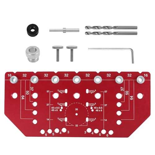 Bohrvorrichtung für Holzbearbeitung, 35 mm, Scharnierbohrvorrichtungen mit Befestigungen, Aluminium-Lochöffnerschablone