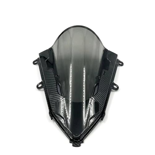 Für CBR650R Für CBR 650R 650 R 2019 2020 2021 2022 2023 Motorrad Windschutzscheibe Windschutz Aluminium Kit Deflektor Motorrad Windschutzscheibe Verstellbare(Carbon Pattern Smoke)