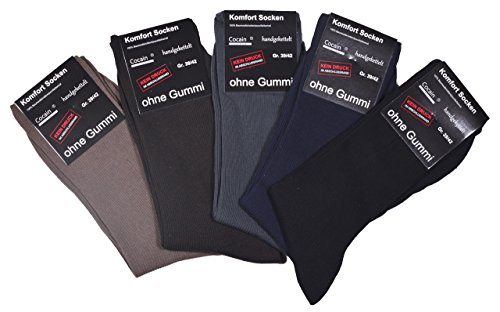 Cocain underwear 50 Paar 7002-1 Gr. 39/42 Herren Damen Socken ohne einschneidenden Gummi, für Diabetiker geeignet Gesundheitssocken, Baumwolle