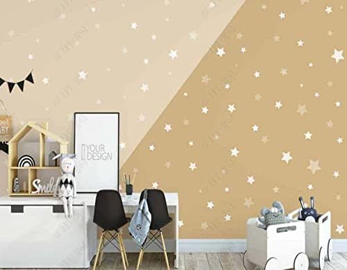 XLMING Handgezeichnetes Sternennacht-Muster Küche Esszimmer Arbeitszimmer Wohnzimmer TV Hintergrund Wand 3D Tapete-350cm×256cm