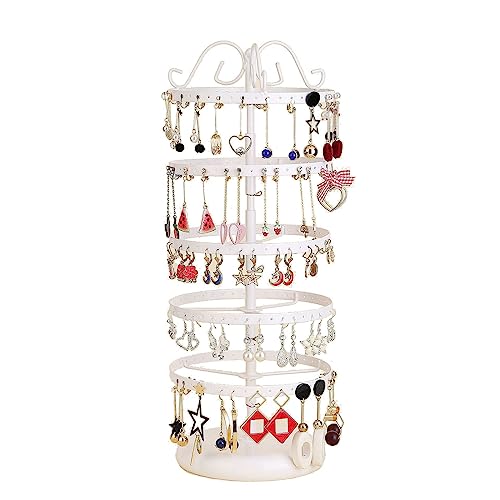 Uitndvyte 5 Metall Rotierende Ohrring Schmuck Löcher Ohrring Lagerung Display Tower Rack Frauen Mädchen