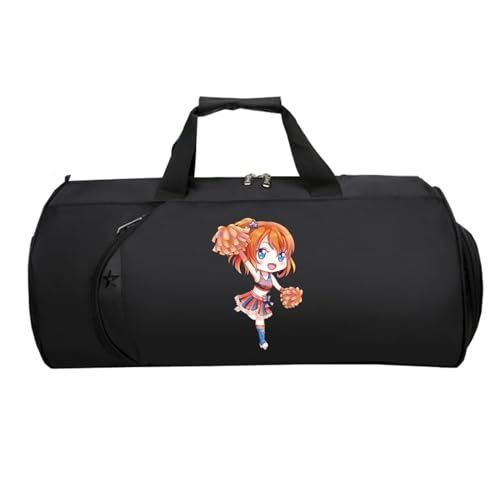 Love-live Reisetasche HandgepäCk, Leichte Faltbare Duffel Taschen, HandgepäCk füR Weekender Herren Damen Flugzeug(Black 7)