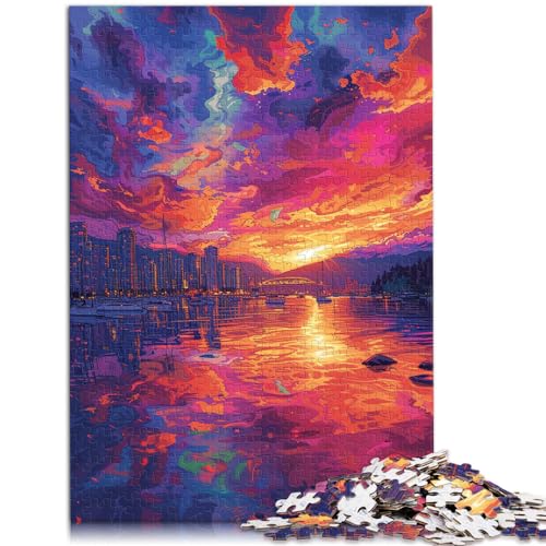 Puzzle zum Thema „Psychedelic Mooring“, 1000-teiliges Puzzle für Erwachsene, Holzpuzzle ganze Familie und die 1000 Teile (50 x 75 cm)